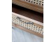 Hnědá antik dřevěná komoda se šuplíky a výpletem French wicker - 54*32*125cm Chic Antique