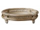 Přírodní ratanový kulatý podnos na nožkách French - Ø 36*9 cm Chic Antique