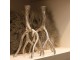 Stříbrný raw svícen stojící paroží Antlers - 14*11*24cm Mars & More 