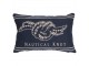 Béžovo-modrý gobelínový polštář s uzlem Nautical knot - 45*15*30cm Mars & More 