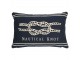 Béžovo-modrý gobelínový polštář s uzlem Nautical knot I - 45*15*30cm Mars & More 