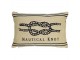 Béžovo-modrý gobelínový polštář s uzlem Nautical knot I - 45*15*30cm Mars & More 