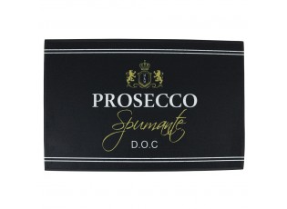 Černá podlahová rohožka Prosecco wine - 75*50*1cm