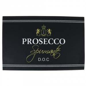 Černá podlahová rohožka Prosecco - 75*50*1cm