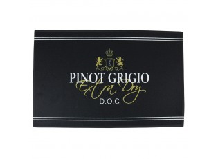 Černá podlahová rohožka Pinot Grigio wine - 75*50*1cm