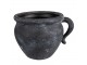 Granitový antik keramický obal na květináč s uchem Granit - 20*16*14cm Clayre & Eef