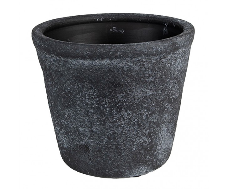 Granitový antik keramický obal na květináč Granit S - Ø8*7 cm Clayre & Eef