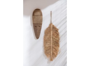 Nástěnná dekorace ve tvaru listu z rákosu - 29*82cm