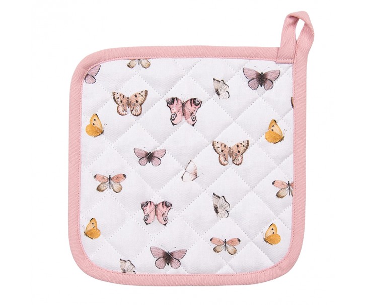 Balvněná chňapka podložka s motýlky Butterfly Paradise - 20*20 cm Clayre & Eef