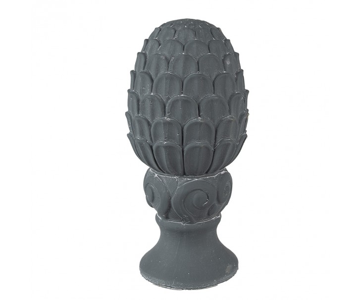 Šedá cementová dekorace socha šiška - Ø 14*29 cm Clayre & Eef