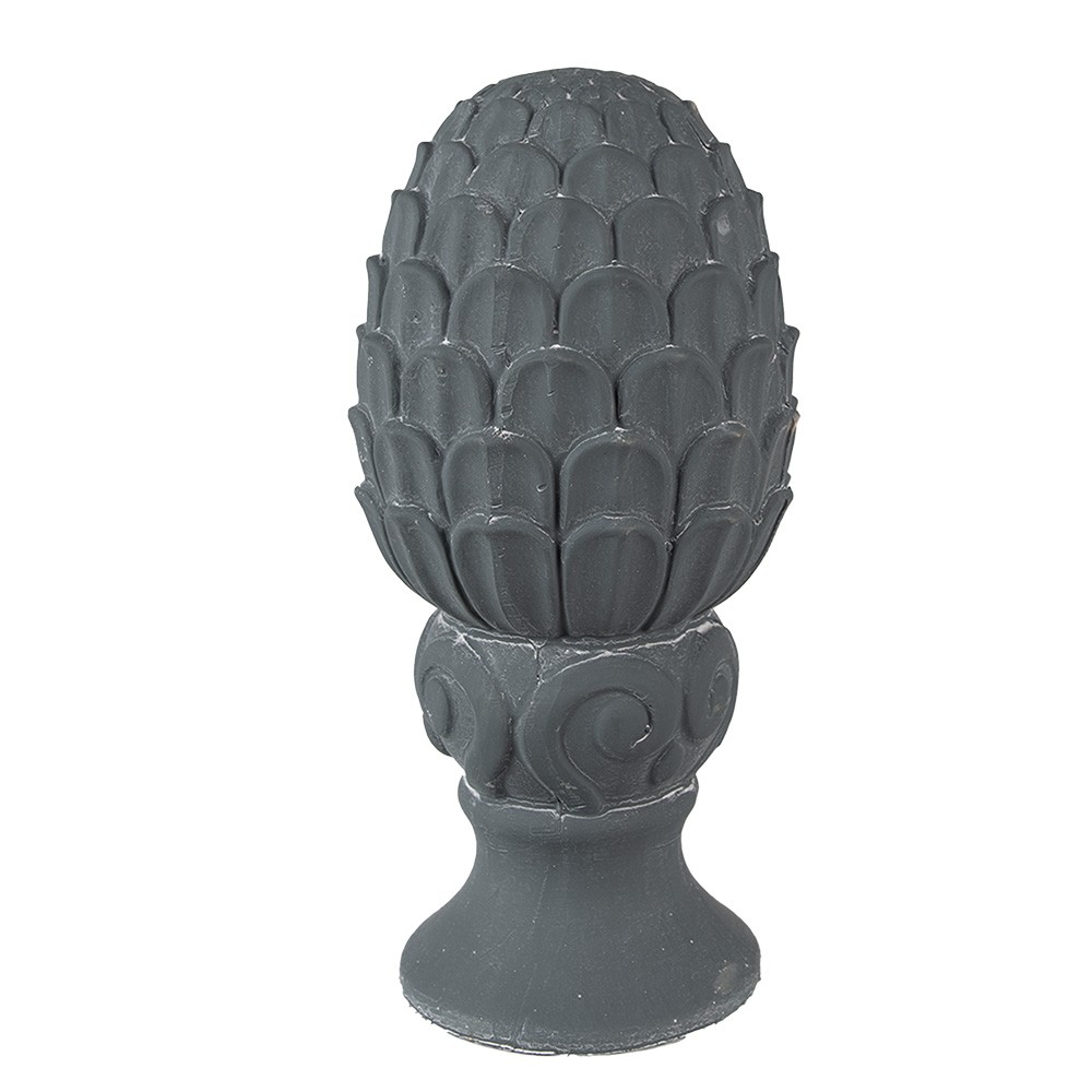 Šedá cementová dekorace socha šiška - Ø 14*29 cm Clayre & Eef Šedá cementová dekorace socha šiška - Ø 14*29 cm Clayre & Eef