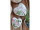 Keramické dekorační srdce s růžemi Rossia L - 11*11*4 cm Clayre & Eef