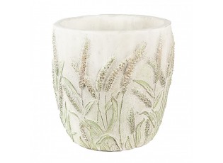 Cementový obal na květináč s jitrocelem Plantain S - Ø13*13 cm