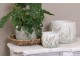 Cementový obal na květináč s jitrocelem Plantain S - Ø13*13 cm Clayre & Eef