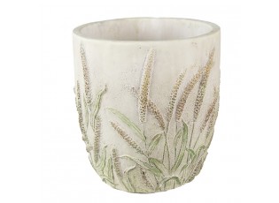 Cementový obal na květináč s jitrocelem Plantain L - Ø20*20 cm