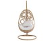 Béžové závěsné ratanové křeslo Bule Beige - 113*103*197 cm J-Line by Jolipa
