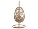 Béžové závěsné ratanové křeslo Bule Beige - 113*103*197 cm J-Line by Jolipa