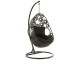 Černé závěsné ratanové křeslo Bule Black - 113*103*197 cm J-Line by Jolipa