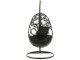 Černé závěsné ratanové křeslo Bule Black - 113*103*197 cm J-Line by Jolipa