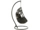 Černé závěsné ratanové křeslo Bule Black - 113*103*197 cm J-Line by Jolipa