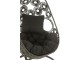 Černé závěsné ratanové křeslo Bule Black - 113*103*197 cm J-Line by Jolipa