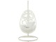 Bílé závěsné ratanové křeslo Bule White - 113*103*197 cm J-Line by Jolipa