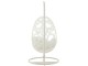 Bílé závěsné ratanové křeslo Bule White - 113*103*197 cm J-Line by Jolipa