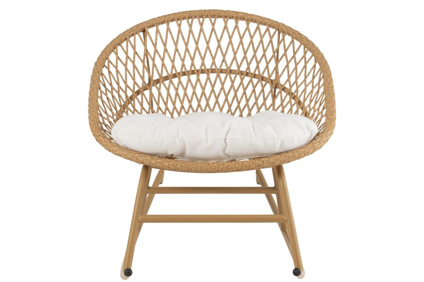 Béžové ratanové zahradní houpací křeslo Zayo Beige - 118*82*78 cm J-Line by Jolipa Béžové ratanové zahradní houpací křeslo Zayo Beige - 118*82*78 cm J-Line by Jolipa