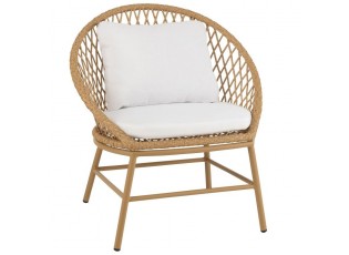 Béžové ratanové zahradní křeslo Zayo Beige - 59*74*81cm