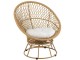 Béžové ratanové zahradní točící křeslo Zayo Beige - 88*92*100cm J-Line by Jolipa