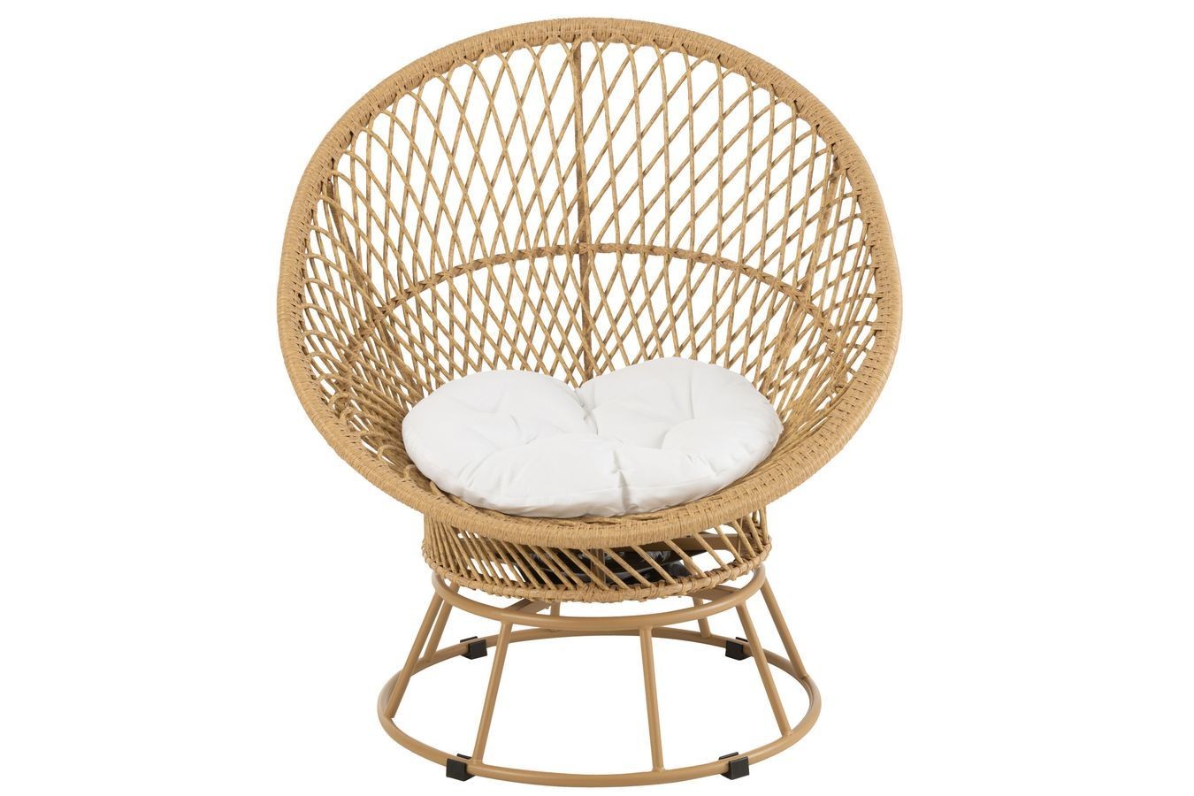 Béžové ratanové zahradní točící křeslo Zayo Beige - 88*92*100cm J-Line by Jolipa Béžové ratanové zahradní točící křeslo Zayo Beige - 88*92*100cm J-Line by Jolipa