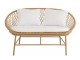 Béžová ratanová zahradní dvojsedačka Zayo Beige - 129*61*81cm J-Line by Jolipa