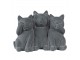 Šedá dekorace socha 3 kočky Cat Grey - 22*10*16 cm Clayre & Eef