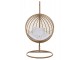 Závěsné béžové zahradní ratanové křeslo Lounge Beige -119*110*193 cm J-Line by Jolipa
