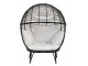 Černé ratanové zahradní křeslo Lounge Black Oval - 115*110*148 cm J-Line by Jolipa