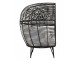 Černé ratanové zahradní křeslo Lounge Black Oval - 115*110*148 cm J-Line by Jolipa