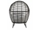 Černé ratanové zahradní křeslo Lounge Black Oval - 115*110*148 cm J-Line by Jolipa