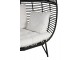 Černé ratanové zahradní křeslo Lounge Black Oval - 115*110*148 cm J-Line by Jolipa