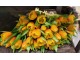 Kytice 7ks oranžových realistických tulipánů - 45cm J-Line by Jolipa