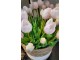 Kytice 7ks světle růžových realistických tulipánů Tulips - 45cm J-Line by Jolipa