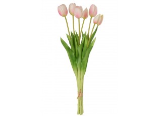 Kytice 7ks světle růžových realistických tulipánů Tulips - 45cm