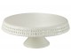 Bílý keramický podnos na noze Hella White - Ø 34*14cm J-Line by Jolipa