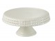 Bílý keramický podnos na noze Hella White M - Ø 25*12cm J-Line by Jolipa