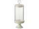 Bílá keramická dóza na noze s víkem Hella White M - Ø 11*31cm J-Line by Jolipa