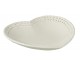 Bílý keramický dezertní talíř / miska ve tvaru srdce Hella White - 22*22*4 cm J-Line by Jolipa