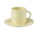 Žlutý keramický šálek s podšálkem Hella Yellow - 14*14*9 cm J-Line by Jolipa