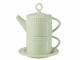Zelený keramický Tea for One Hella Green - 18*16*22 cm J-Line by Jolipa