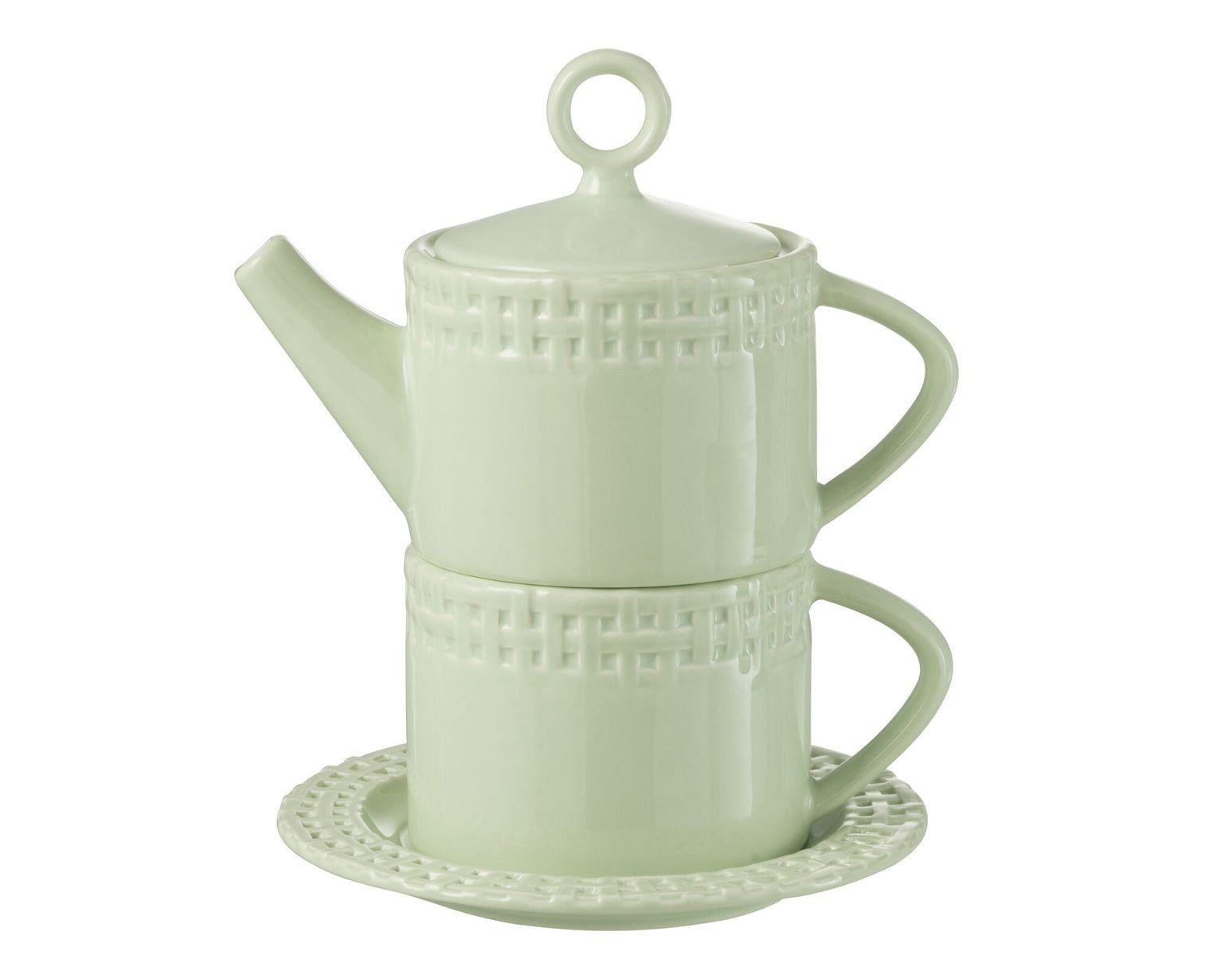 Zelený keramický Tea for One Hella Green - 18*16*22 cm
