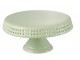 Zelený keramický podnos na noze Hella Pastel Green M - Ø 25*12cm J-Line by Jolipa