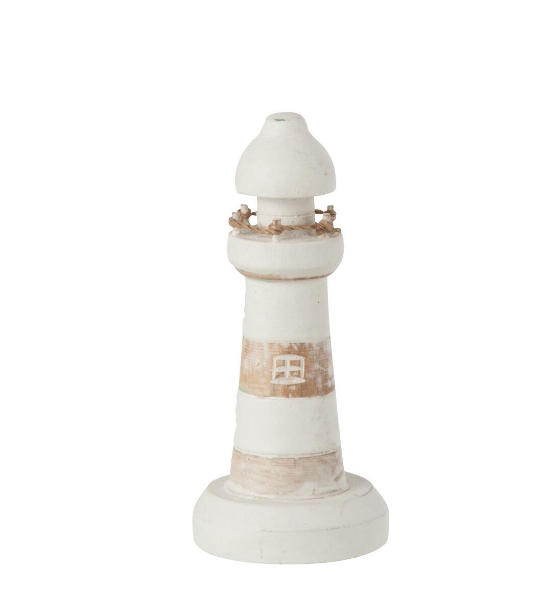 Dřevěná dekorace maják Lighthouse Alabasia Wood S - Ø7*15cm J-Line by Jolipa Dřevěná dekorace maják Lighthouse Alabasia Wood S - Ø7*15cm J-Line by Jolipa